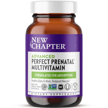 New Chapter Perfect Prenatal Vitamins, Organic Prenatal Vitamins, Non-GMO Ingredients for Healthy Baby & Mom - Folate (Methylfolate), Iron, Vitamin D3 New Chapter Au supplements