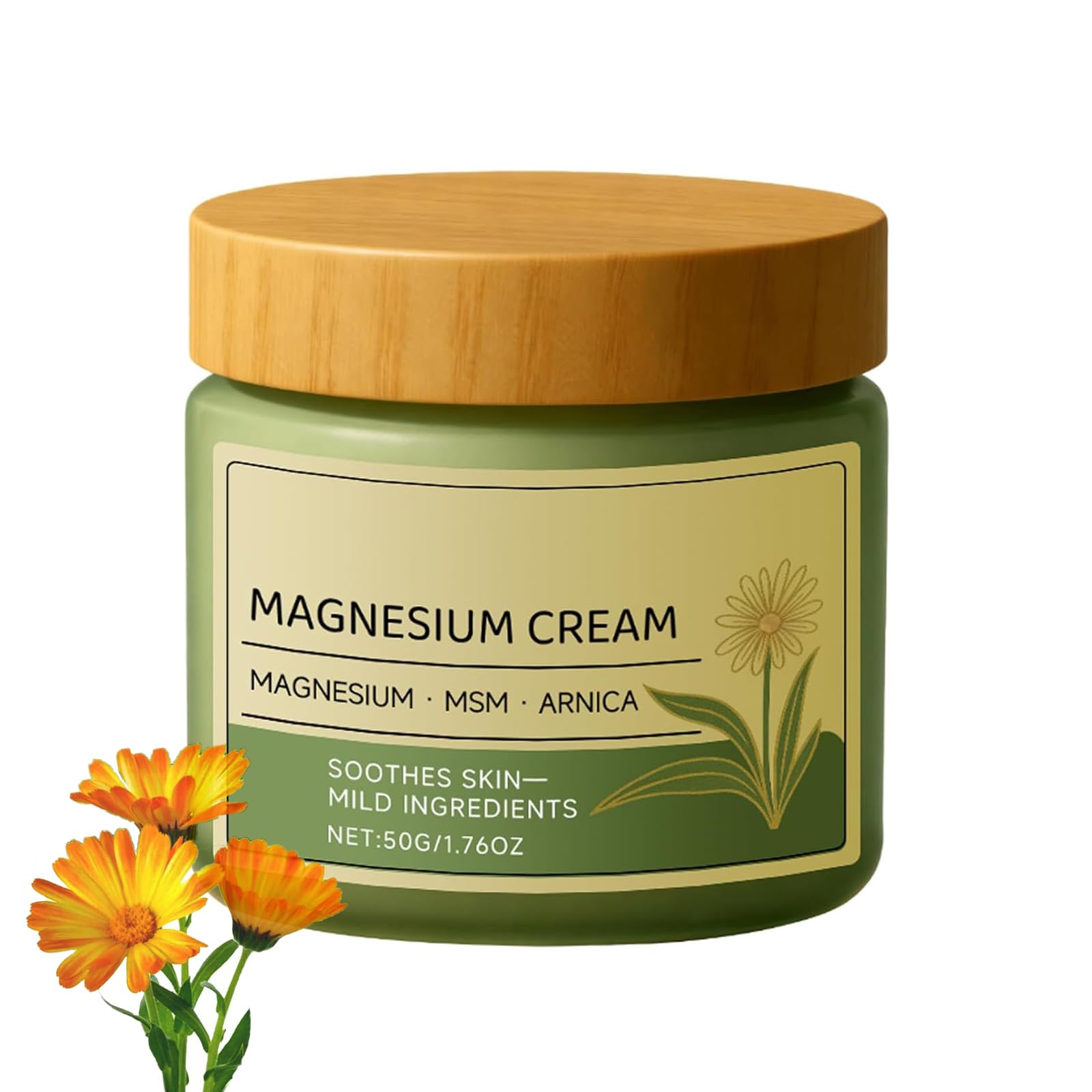 Magnesium Cream with MSM & Arnica,Nerve Relief Mild Ingredients for Skin Soothing,Fast-Absorbing Non-Greasy Massage Cream for Daily Comfort Generic Au supplements