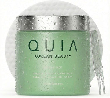 QUIA Toner Pads – AHA/BHA Dual-Action Exfoliate and Hydrate All in One – Soothing Formula for Sensitive Skin – Reduces Blackheads and Blemishes