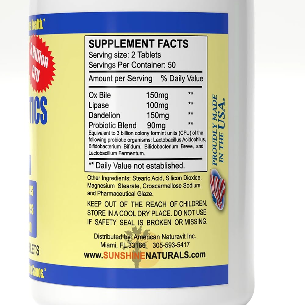 Sunshine Naturals Super Probiotics Supplement. Improves Digestion, Gut Health, Immune System Support, and Healthy Bowel Function. Promotes Healthy Flora. 100 Capsules. Sunshine Naturals Au supplements