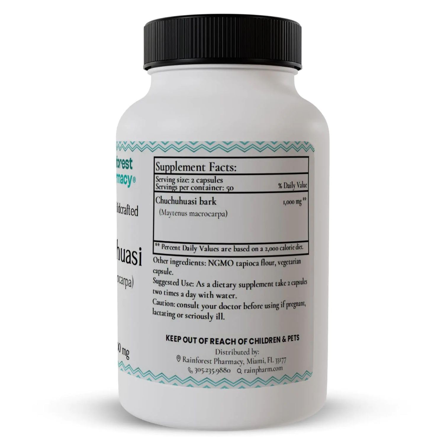 Rainforest Pharmacy Chuchuhuasi Herbal Supplement – 100 Vegetable Capsules, 500mg, Non-GMO, Sustainable, Ecologically Wildcrafted Amazon Rainforest Chuchuhuasi Bark Rainforest Pharmacy Au supplements