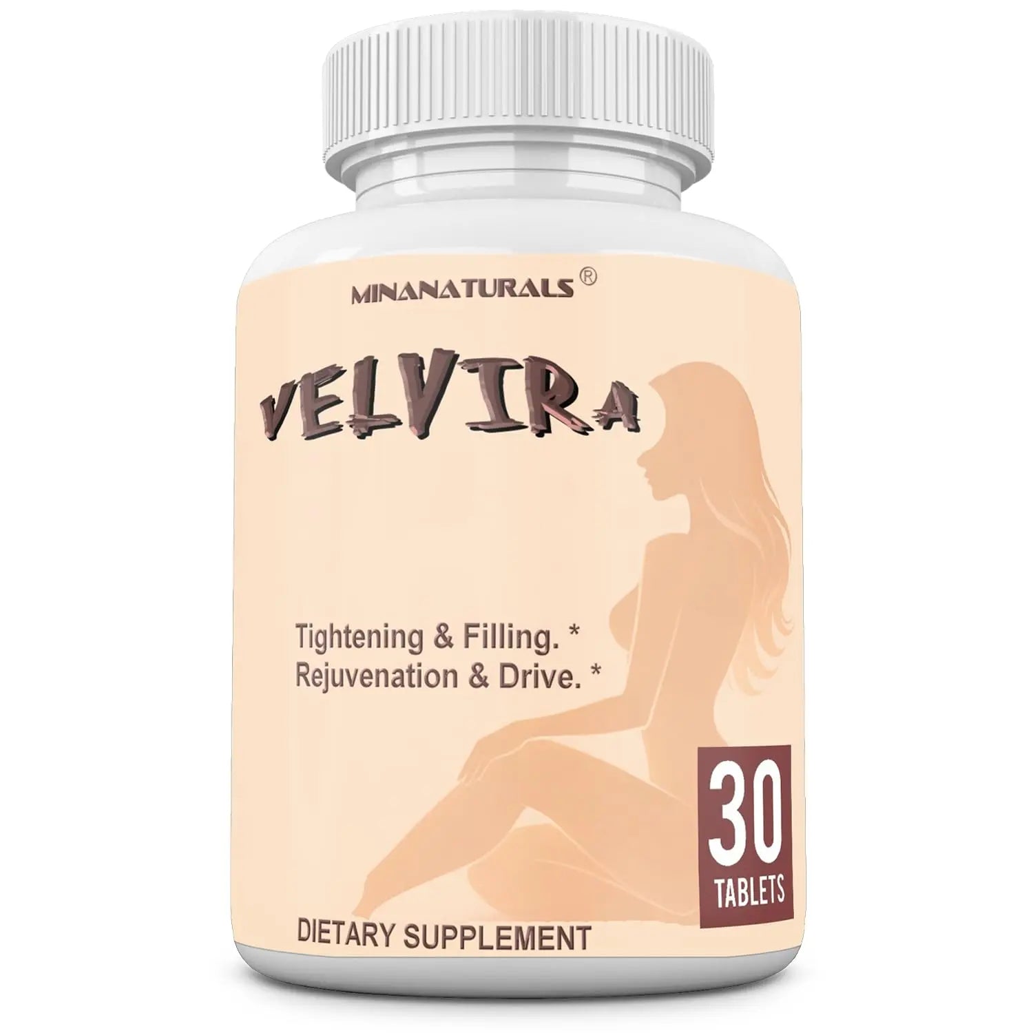 MINANATURALS VELVIRA Feminine Wellness Support Supplement for Women Herbal Rejuvenation Formula with Vitamins, Amino Acids & Collagen 30 Tablets MINANATURALS Au supplements