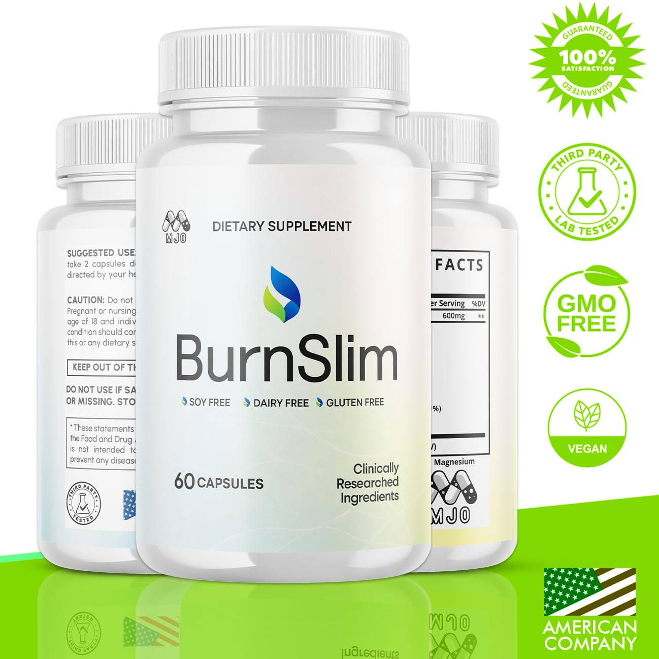 (2 Pack) Burn Slim Capsules, Official Burnslim Pills with All Natural Ingredients, Advanced Burn Slim Health and Wellness Vitamin Supplement Supporting Active Lifestyle for Women & Men (120 Capsules) MJO Au supplements