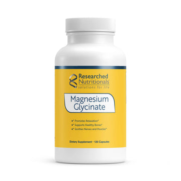 Researched Nutritionals Magnesium Glycinate Capsules - 125mg High Absorption Magnesium Glycinate Supplement to Support Healthy Bones and Energy Production - Vegan & Non-GMO (120 Capsules) Researched Nutritionals Au supplements