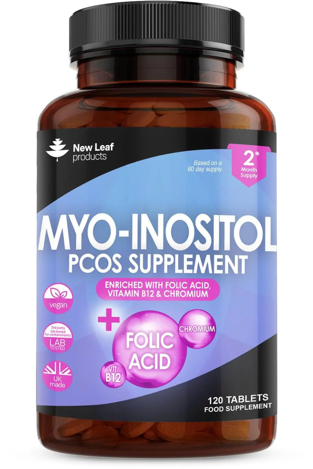 Myo-Inositol PCOS Supplement - Myo Inositol Tablets PCOS Supplement Enriched NEW LEAF PRODUCTS Au supplements