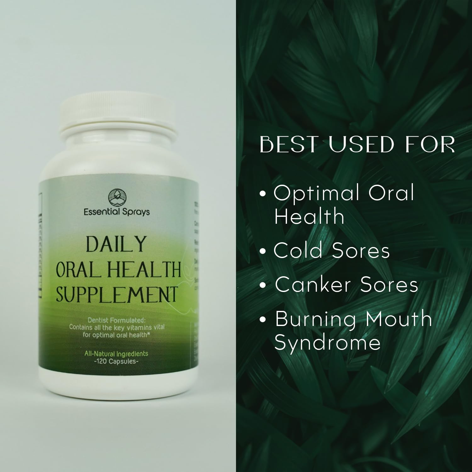 Essential Sprays Daily Oral Health Supplement - 30 Servings - Dentist Formulated Advanced Holistic Approach with L-Lysine, Niacin, Thiamin, & Vitamins for Men & Women Essential Sprays Au supplements