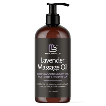 Lavender Massage Oil with Collagen and Stem Cells - Skin Tightening Massage Oil for Mass M3 Naturals Au supplements