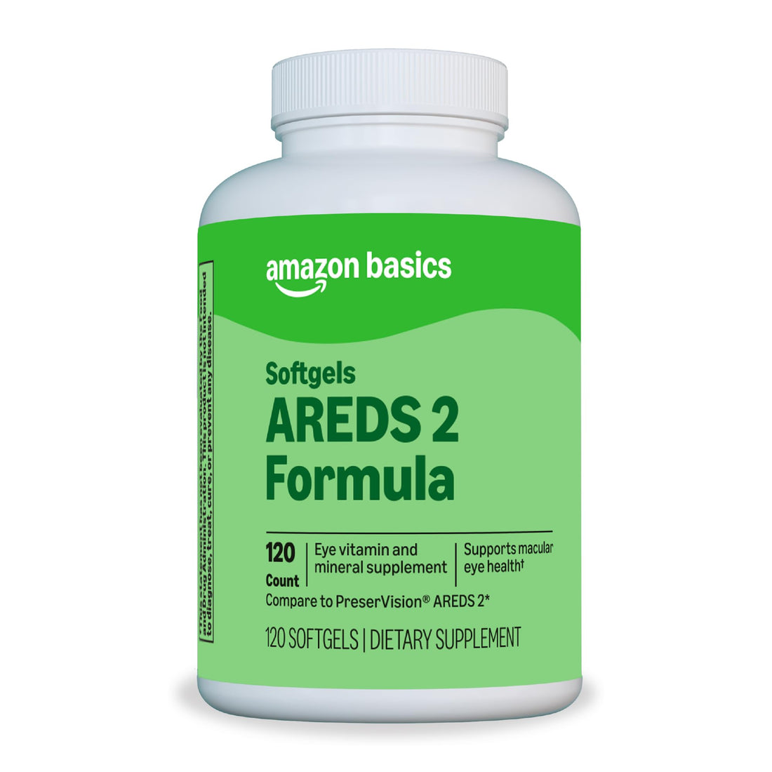Amazon Basics Eye Vitamin and Mineral Supplement, AREDS 2 Formula with Lutein & Zeaxanthin, 120 Softgels Amazon Basics Au supplements