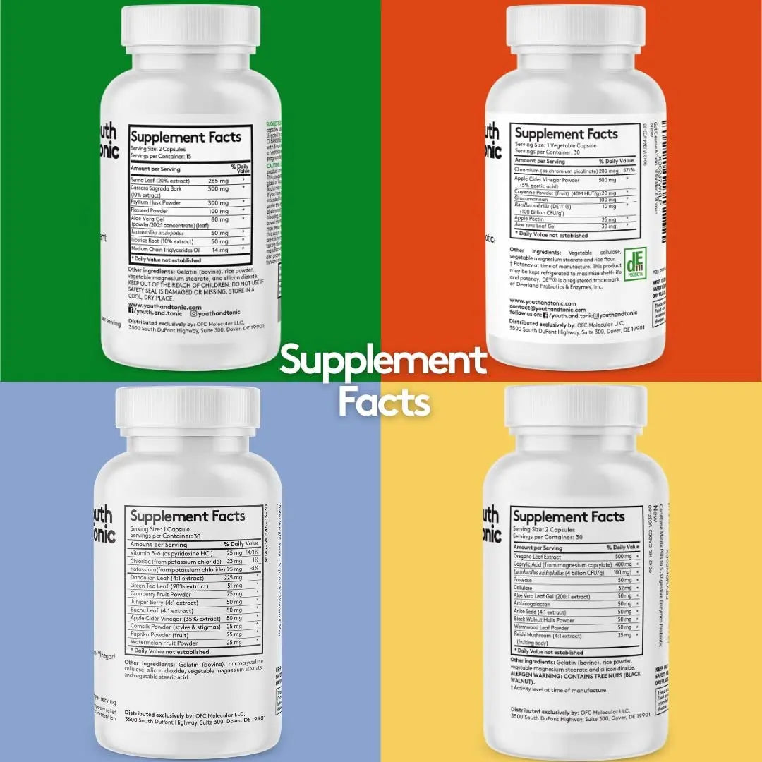 Youth & Tonic Complete Body Detox for Cleanse, Normal Acidity Gut Level and Water Youth & Tonic Au supplements