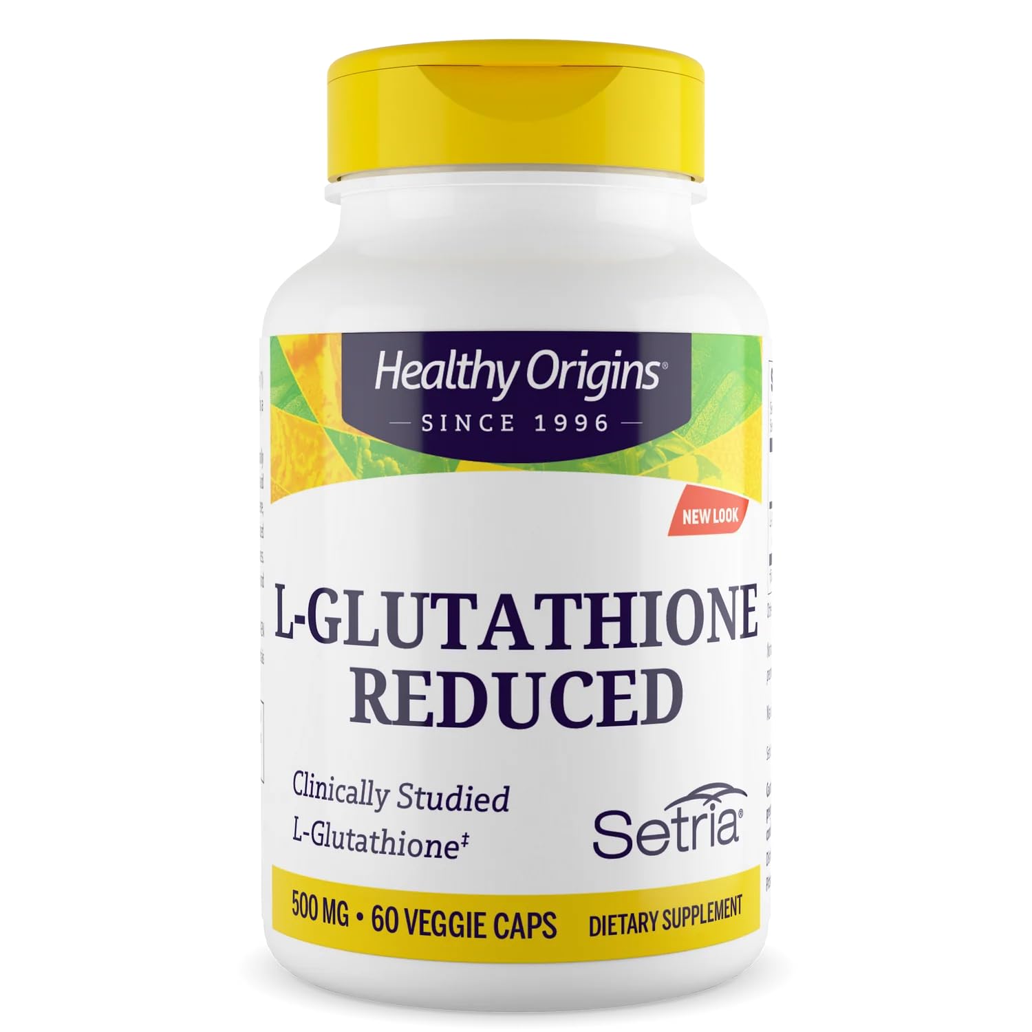 Healthy Origins L-Glutathione 500 mg (Setria, Non-GMO, Gluten Free, Antioxidant, Immune Support, Skin Support), 60 Veggie Caps Healthy Origins Au supplements