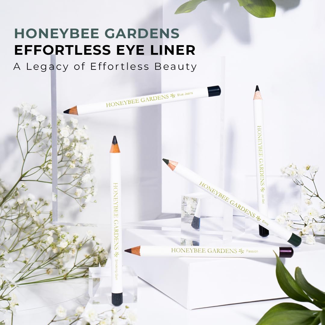 Honeybee Gardens Effortless Eye Liner Pencil, Jet Set Black, Smooth Long-Wearing, Rich Pigment, Vegan & Gluten-Free Honeybee Gardens Au supplements