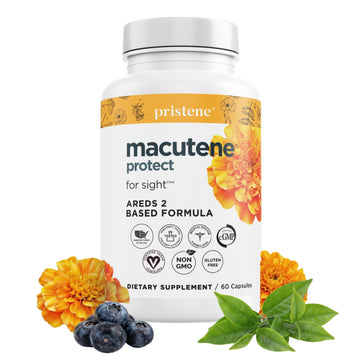 Macutene Protect Eye Vitamins for Macular Support Areds 2 with Lutein and Zeaxanthin Supplements (25mg/5mg) – Doctor Formulated Bilberry Supplement for Eyes, Lab Tested, Vegan (60 Capsules) Pristene Au supplements