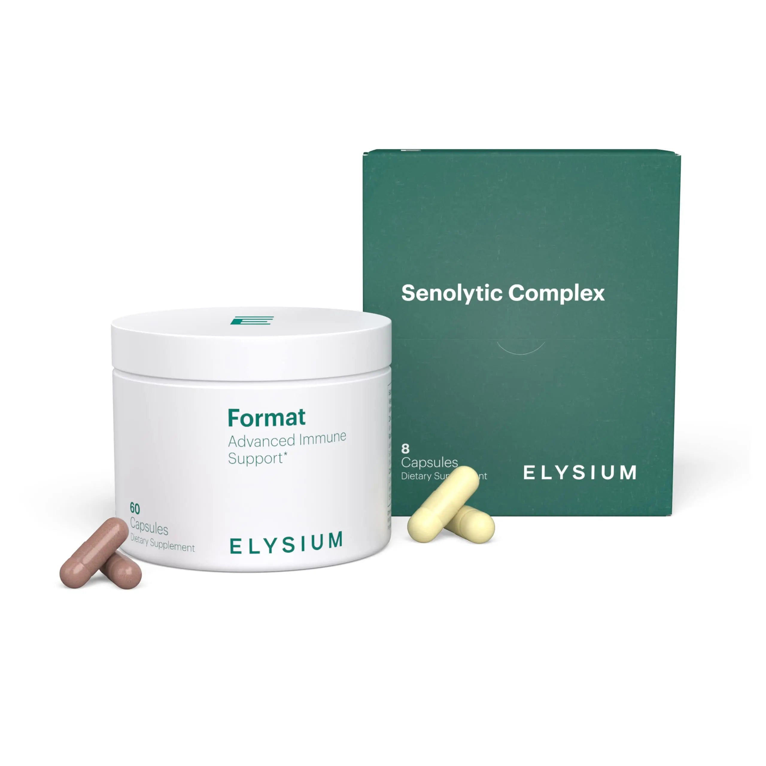 ELYSIUM Format Immune Support Supplement - Vitamin C Supplement, Immunity Support, Immune Defense, Intermittent Senolytic Complex Immune Support for Adults, Complete Immunity Supplement - 60ct ELYSIUM Au supplements