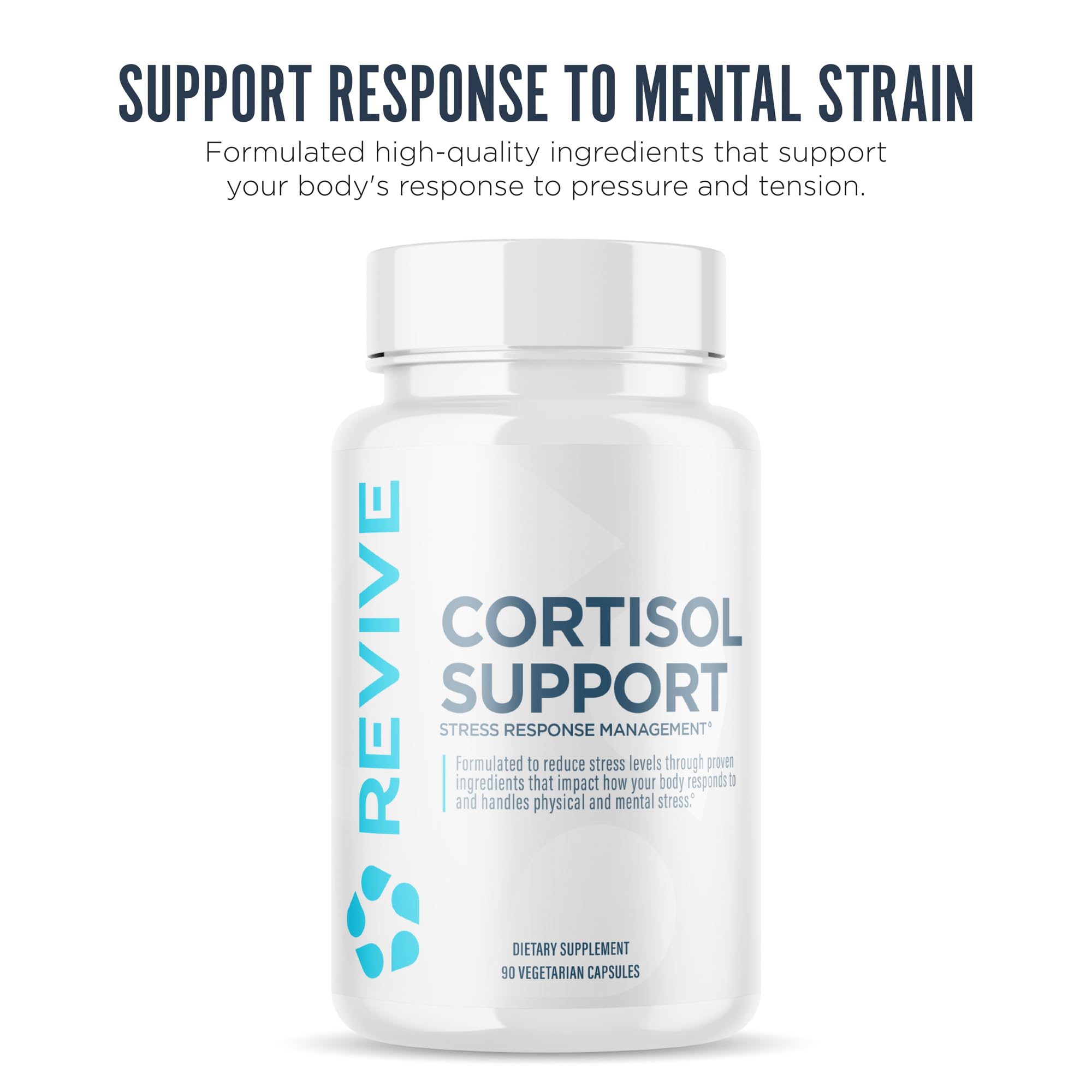 Revive MD Cortisol Manager, 90 Vegetarian Capsules - Cortisol Supplement w/Magnesium & L-Theanine Support Health, Focus, Energy, Fatigue, & Adrenal Gland Function - Vegan & Gluten-Free (30 Servings) Revive Au supplements