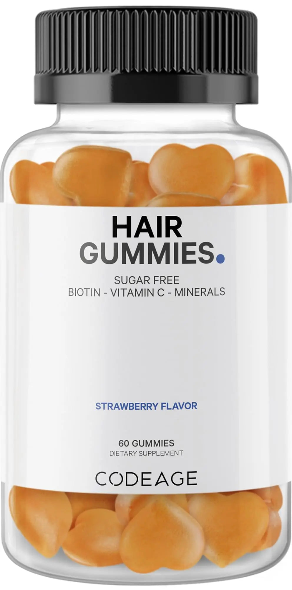 Codeage Hair Gummies, Biotin 5000 mcg, Sugar Free Growth Gummy Vitamins A, C, B6, B12, D3, Zinc, Inositol Supplement Codeage Au supplements