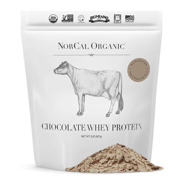 NorCal Organic Chocolate Whey Protein - 2lbs | 100% USA Grass-Fed, USDA Certified NorCal Organic Au supplements