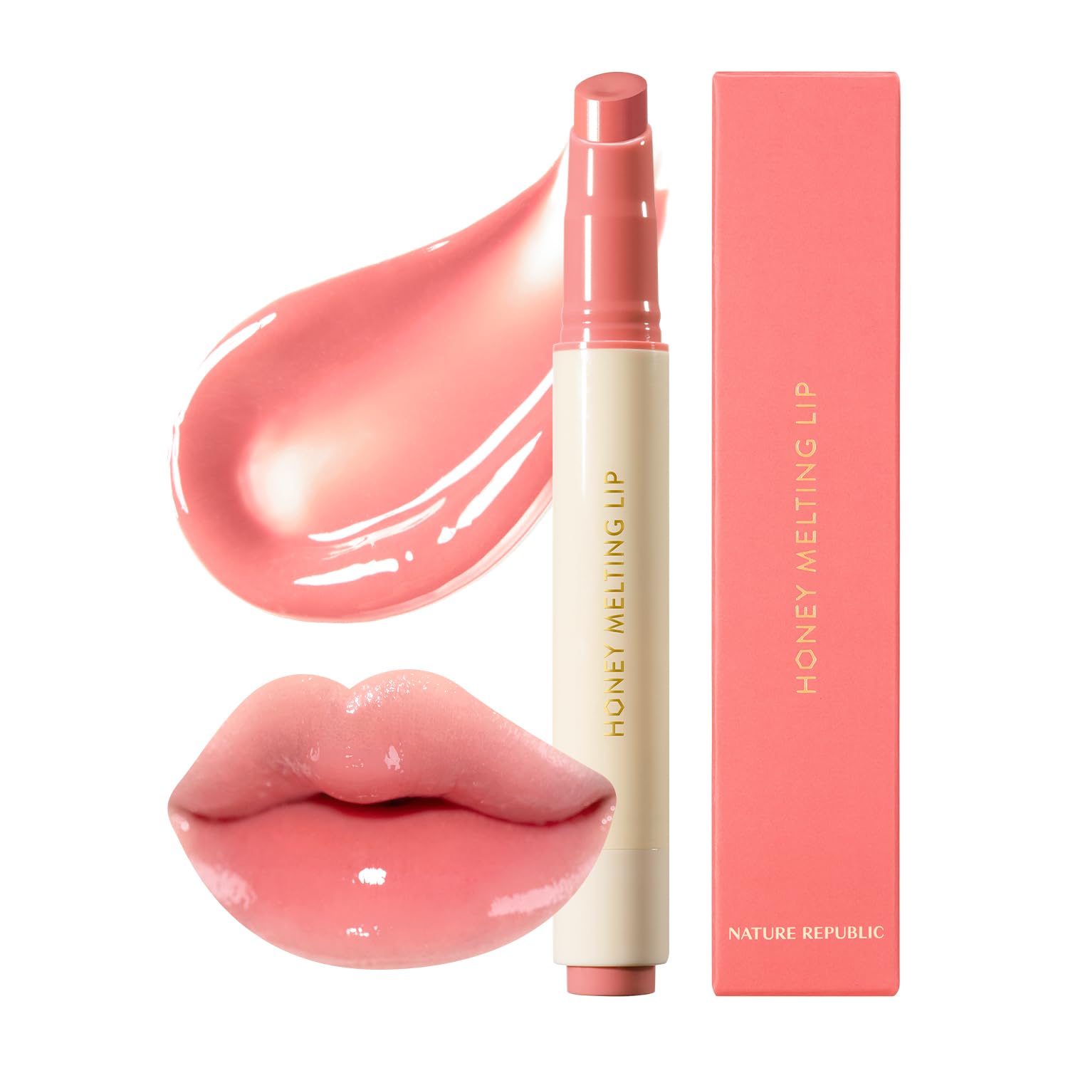 Nature Republic HONEY MELTING LIP (02 FIG) SOFT LIP STICK, Hydrating Gloss, Moisturizing balms, Sheer tint, Shine & Nude, Glowy Finish, korean make up Nature Republic Au supplements
