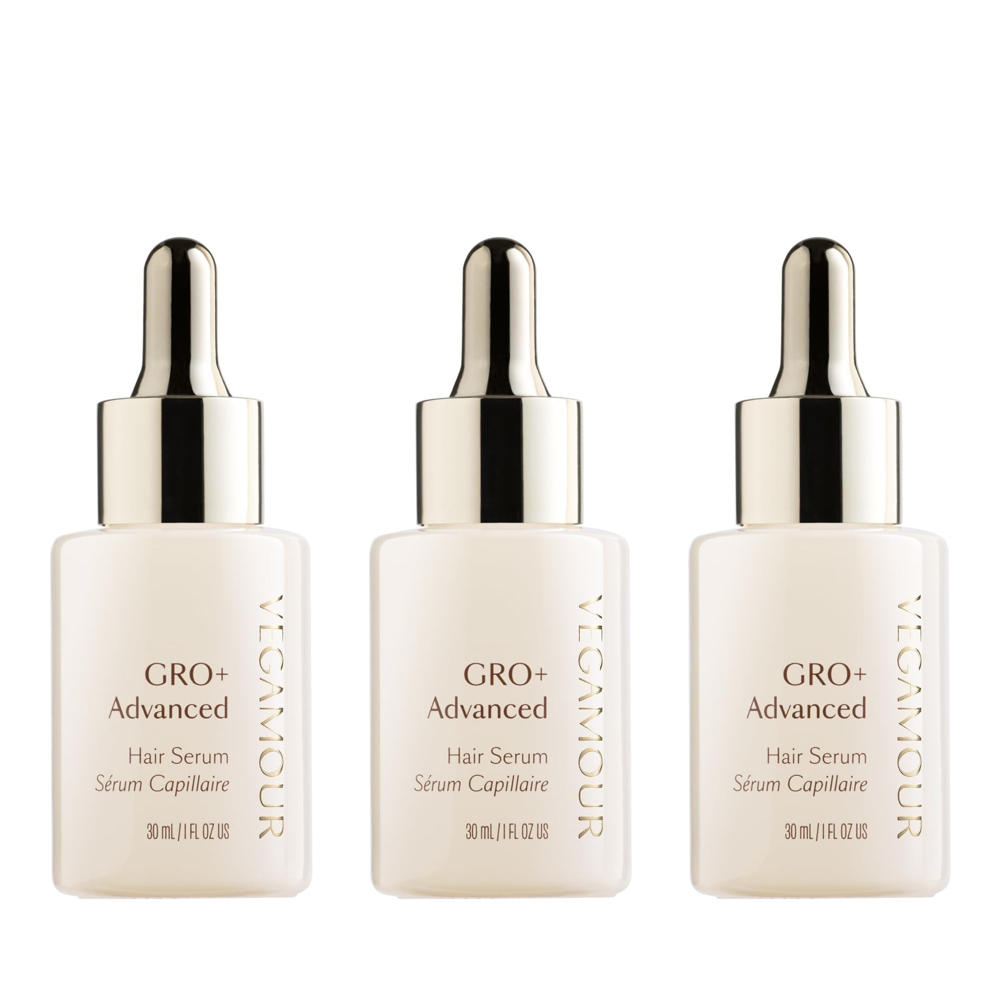 VEGAMOUR GRO+ Advanced Hair Serum for Improving Hair Density, Tonic Reduces Shedding and Promotes a Healthy Scalp, 3 pack VEGAMOUR Au supplements