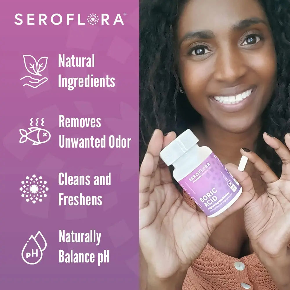 Seroflora Boric Acid Vaginal Suppositories - Promotes Vaginal pH Balance and Odor Control Seroflora Au supplements