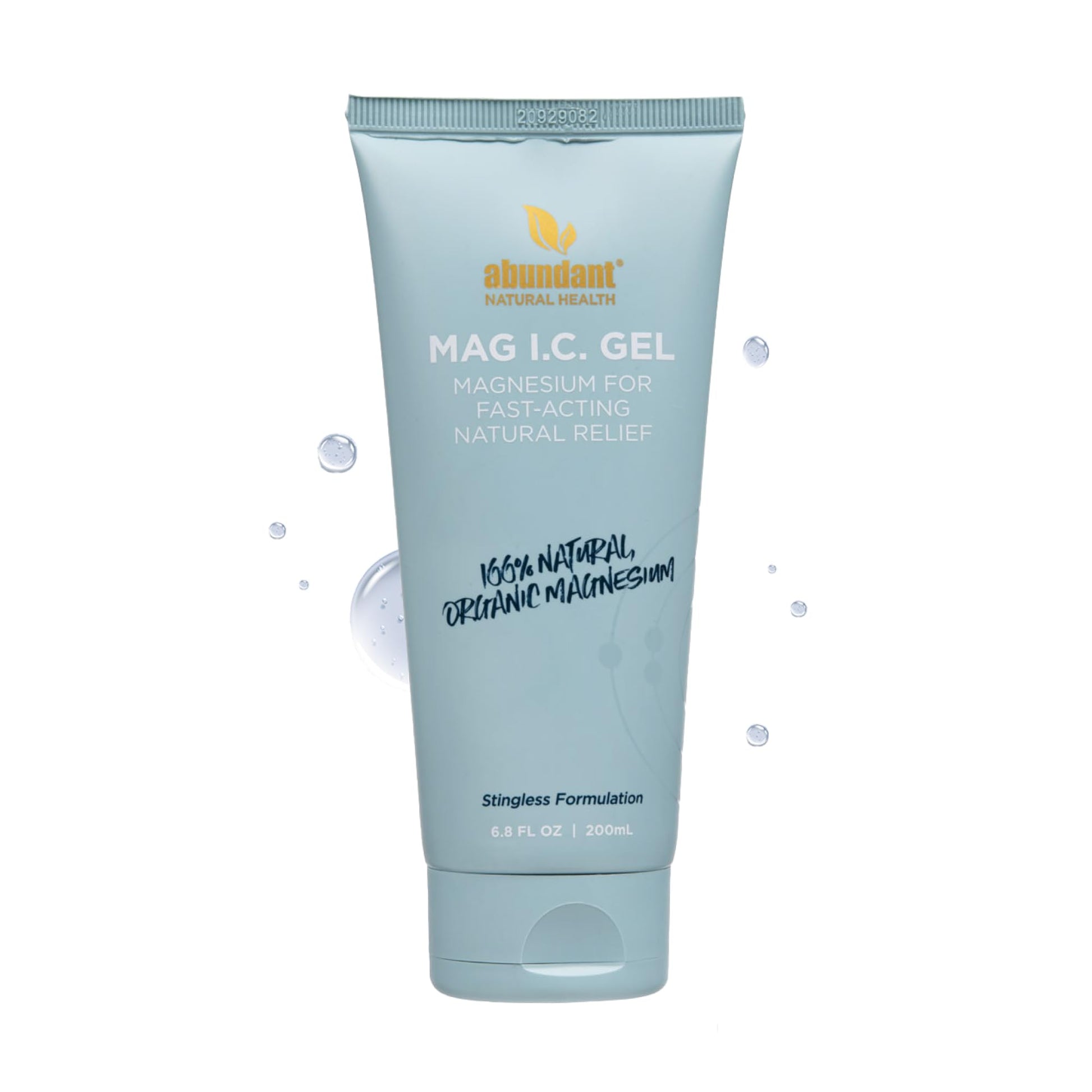 Abundant Natural Health MAG I.C. Magnesium Gel with Cucumber Stem Cells - Fast Muscle Relief, Soothing, Stingless, Safe for Sensitive Skin, Fragrance-Free, 200mL Abundant Natural Health Au supplements