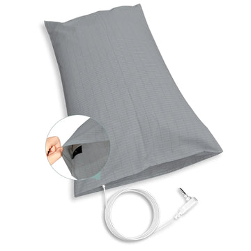 Grounding Pillowcase Silver Fiber Grounding Pillow Case 20 * 30in with Conductive Cord CHIAOCHUTTY Au supplements