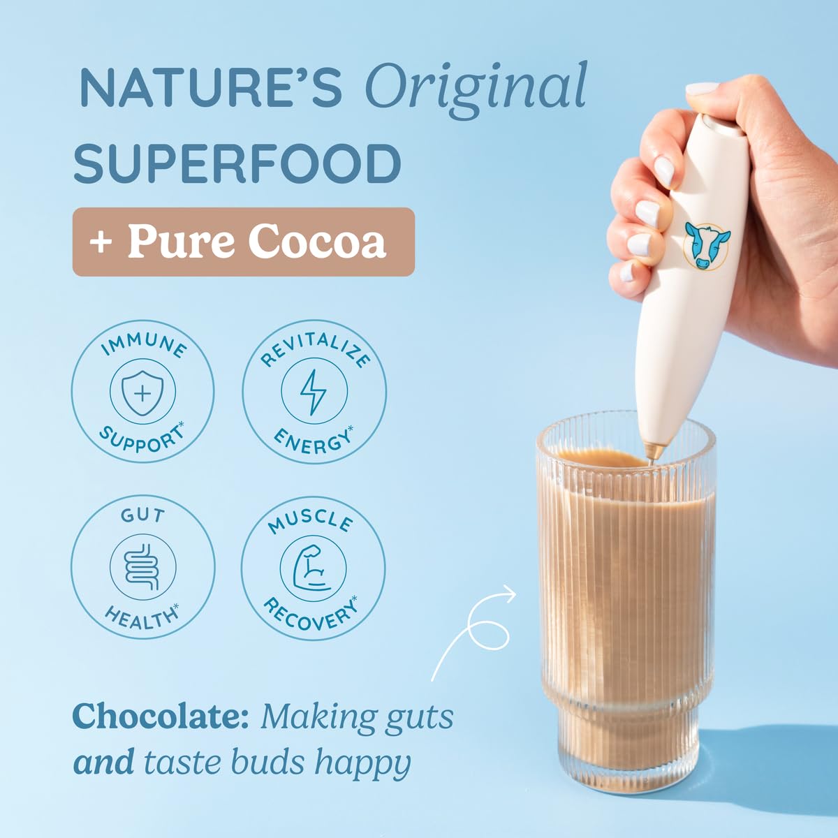 WONDERCOW Colostrum Supplement Powder for Gut Health, Immune Support & Wellness | Natural IgG Pure Whole Bovine Colostrum Superfood, Chocolate, 60 Servings WONDERCOW Au supplements