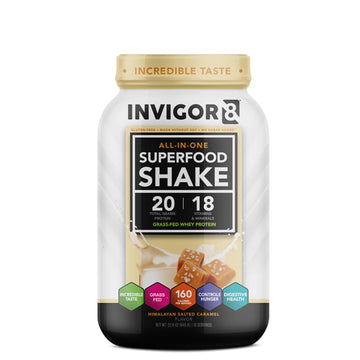INVIGOR8 Superfood Grass Fed Whey Protein Isolate Shake Himalayan Salted Caramel INVIGOR8 Au supplements
