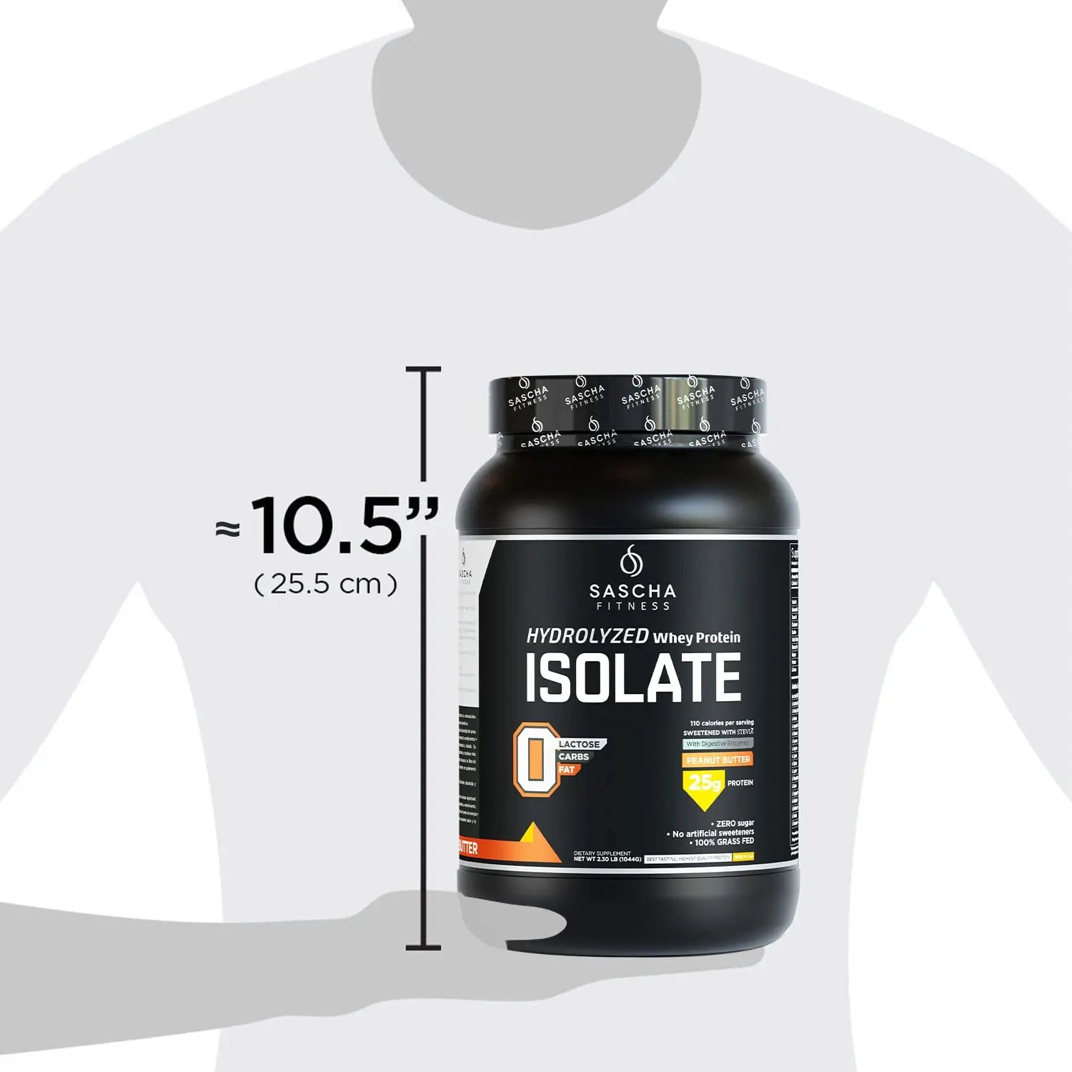 SASCHA FITNESS Hydrolyzed Whey Protein Isolate,100% Grass-Fed ,2.3 Pounds SASCHA FITNESS Au supplements