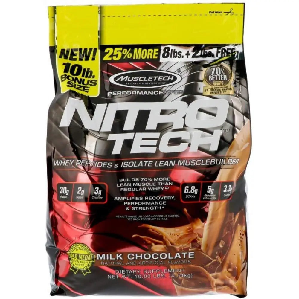 MuscleTech Nitro-Tech Whey Protein Powder Isolate & Peptides | Protein MuscleTech Au supplements