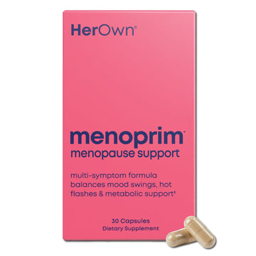 Her Own Menoprim, Menopause Support, Female Hormonal Balance Capsules for Night Sweats, Hot Flashes & Mood Swing Support, Bergamot Orange & Black Cohosh Root, 60 Capsules her own Au supplements