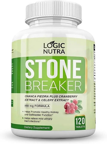 Logic Nutra Chanca Piedra Kidney Stone Breaker 120 Tablets 800 mg - Maximum Strength for Gallbladder & Urinary Cleanse with Phyllantus Niruri, Celery Seed Extract & Cranberry Extract Logic Nutra Au supplements