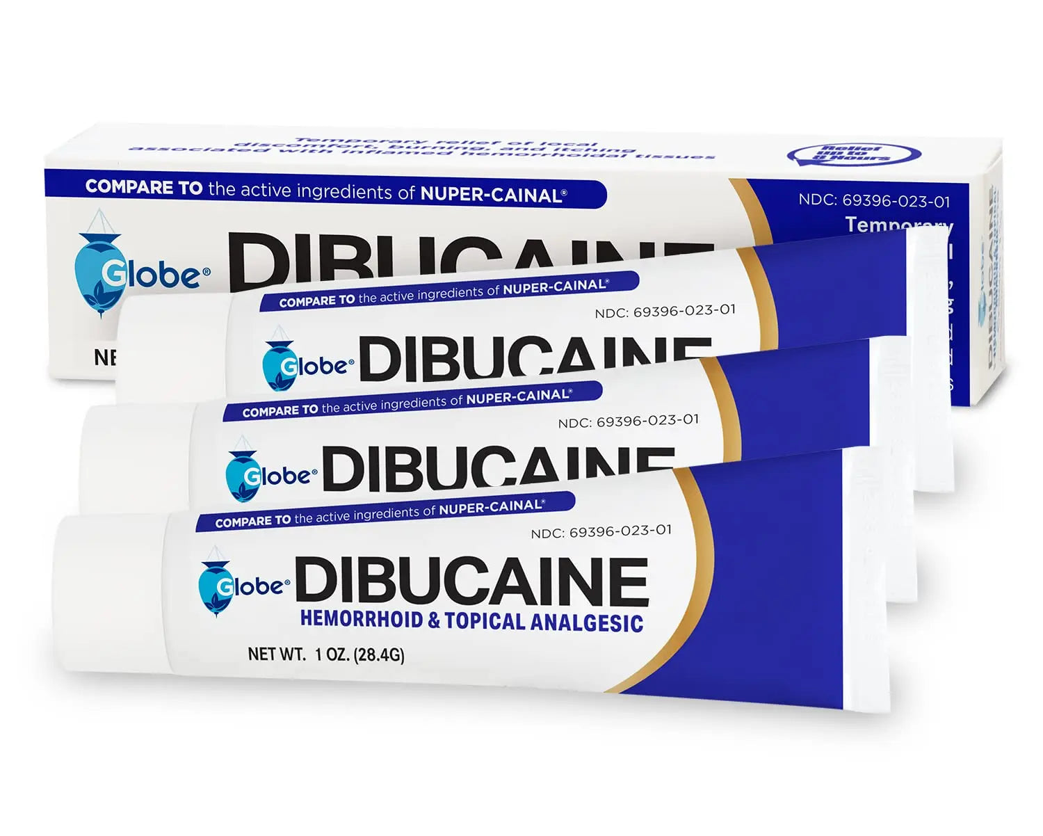 (3 Pack) Globe Dibucaine 1% Hemorrhoid Treatment Ointment - 1 Oz Rapid Numbing Relief, Hemorrhoid Treatment from Itch and Burn Globe Au supplements