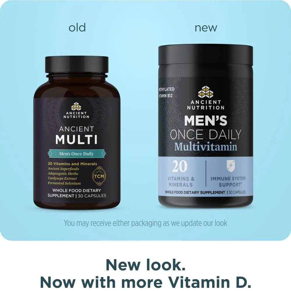 Ancient Nutrition Multivitamin for Men, Ancient Multi Men's Once Daily Vitamin Supplement 30 Ct, Vitamin A, Vitamin B and Vitamin K2, Fenugreek Seed Ancient Nutrition Au supplements