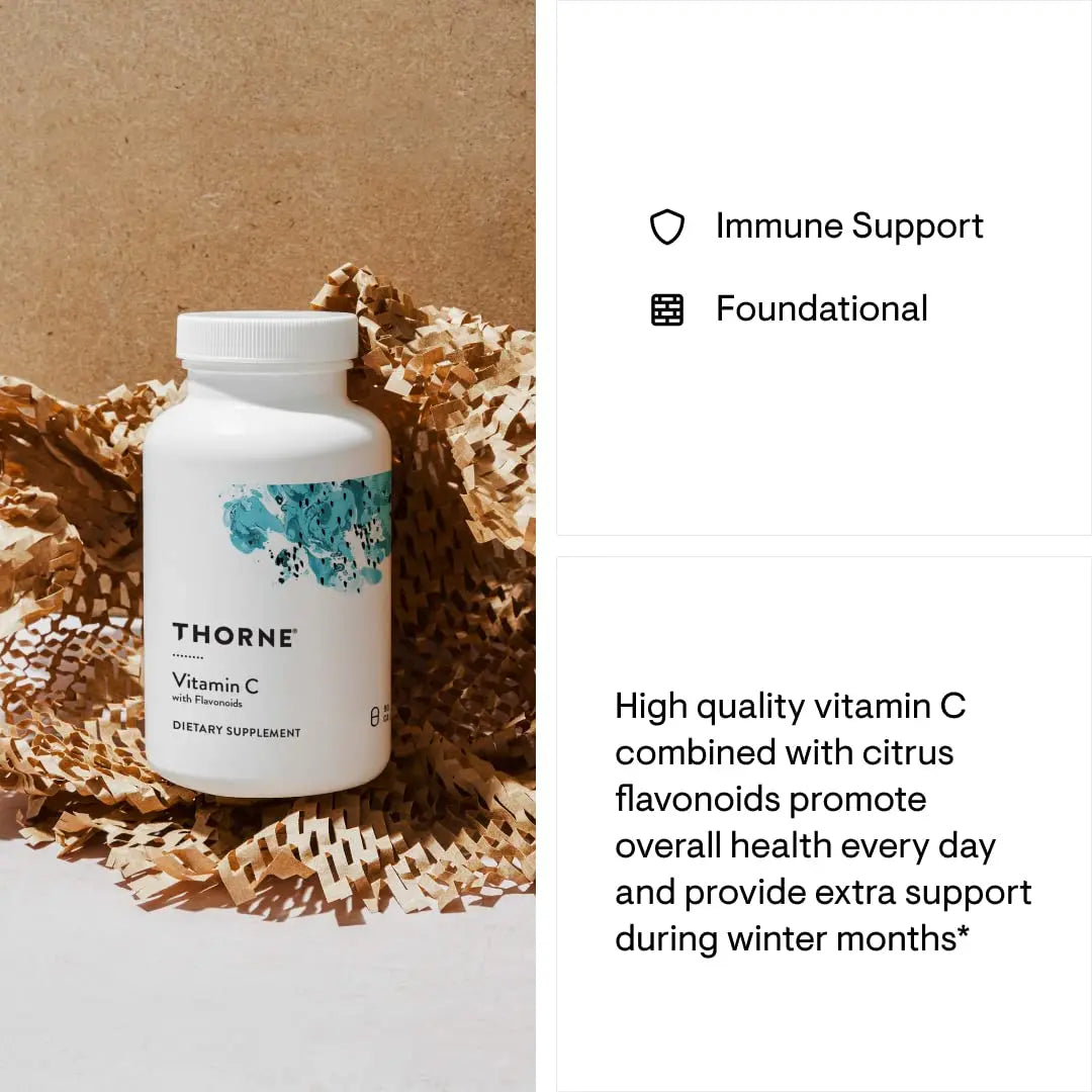 THORNE Vitamin C - Blend of Vitamin C and Citrus Bioflavonoids from Oranges - Support THORNE Au supplements