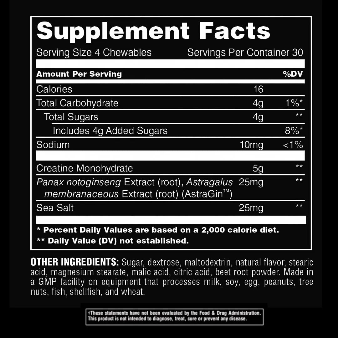 Animal Creatine Chews Tablets - Enhanced Creatine Monohydrate with AstraGin Animal Au supplements