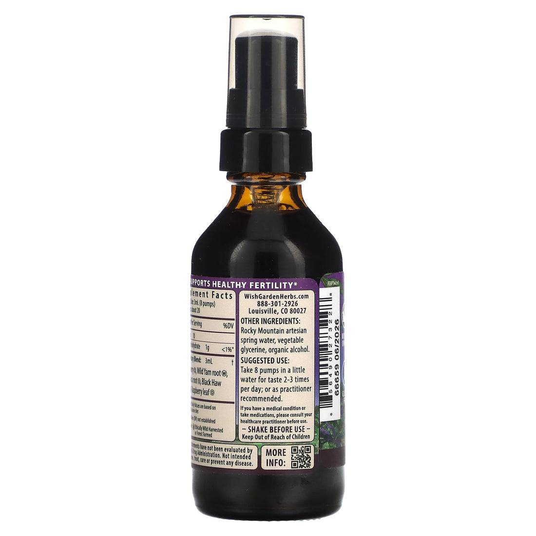 WishGarden Herbs Fertility Prep - All-Natural Fertility Herbal Supplement with Vitex, Red Maca & Raspberry Leaf, Supports Healthy Hormone Balance for Women, Optimal Uterine Health & Conception, 2oz WishGarden Au supplements