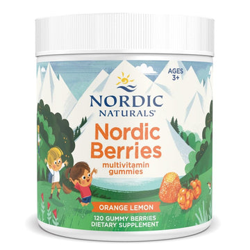 Nordic Naturals Nordic Berries, Citrus - 120 Gummy Berries - Great-Tasting Multivitamin for Ages 2+ - Growth, Development, Optimal Wellness - Non-GMO, Vegetarian - 30 Servings Nordic Naturals Au supplements