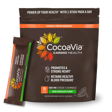 CocoaVia Cardio Health Cocoa Powder, 15 Single Serve Sticks, 500mg Cocoa Flavanols CocoaVia Au supplements