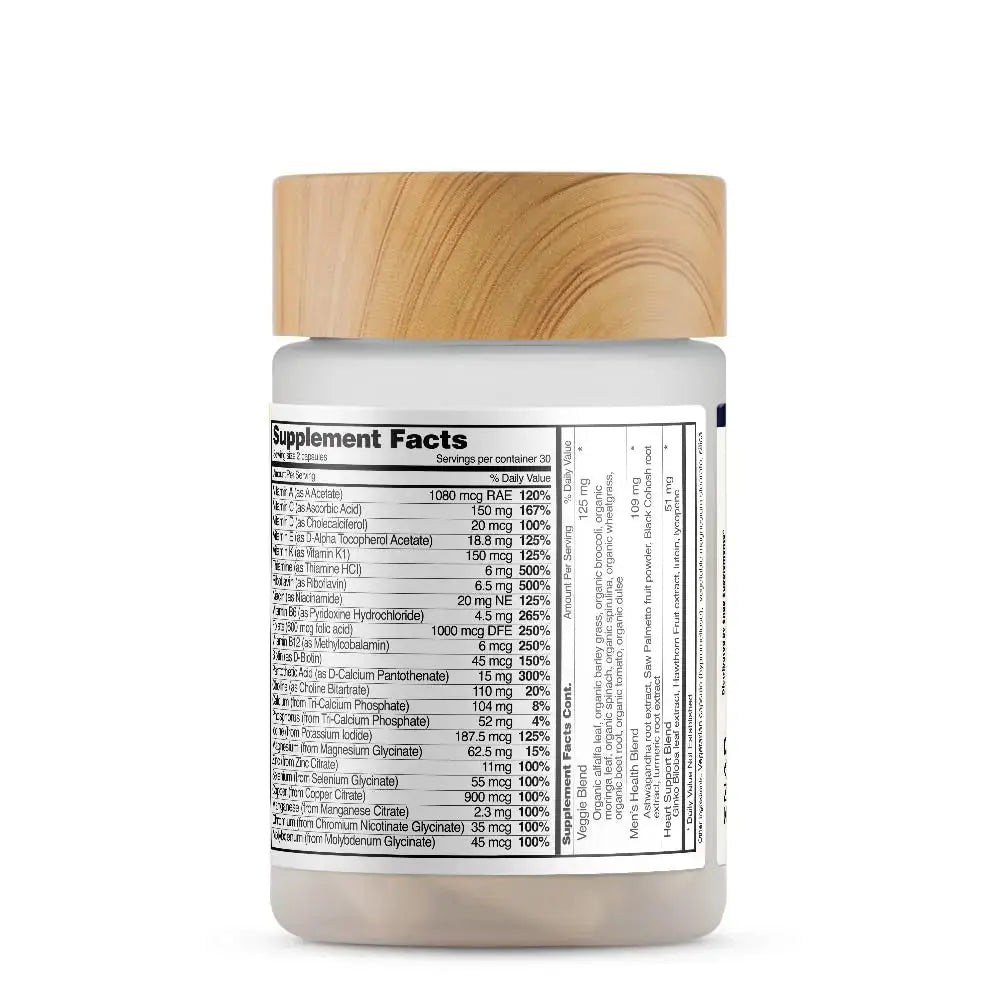 Snap Supplements Men's Multivitamins - Daily Vitamins & Minerals for Men - Vitamin D, B12, Zinc, Herbs & Vitamin C Snap Supplements Au supplements