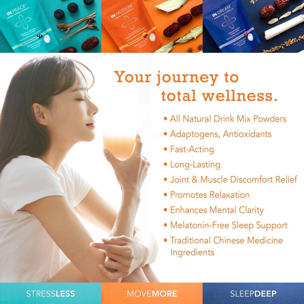 In:TotalWellness IN:Peace Herbal Calming Formula. 20 Serving Pouch, Wild Berry Flavor. 9 Herb Antioxidant + Adaptogen Blend. Clinically Proven Ingredients. Crafted by a Licensed Herbalist INTotalWellness Au supplements