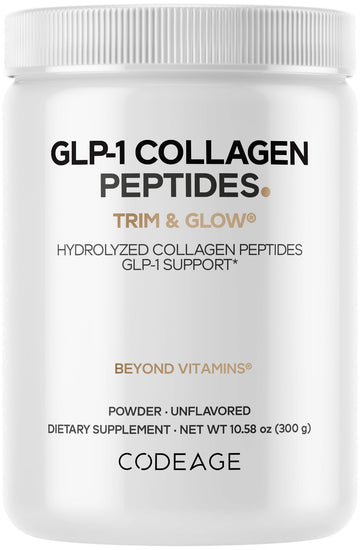 Codeage GLP-1 Collagen Powder Supplement - Nextida GC Collagen Peptides - GLP 1 Support - Hydrolyzed, Grass-Fed, Type I & III, Unflavored - Non-GMO, Gluten-Free, Dairy-Free - 10.58 Oz Codeage Au supplements
