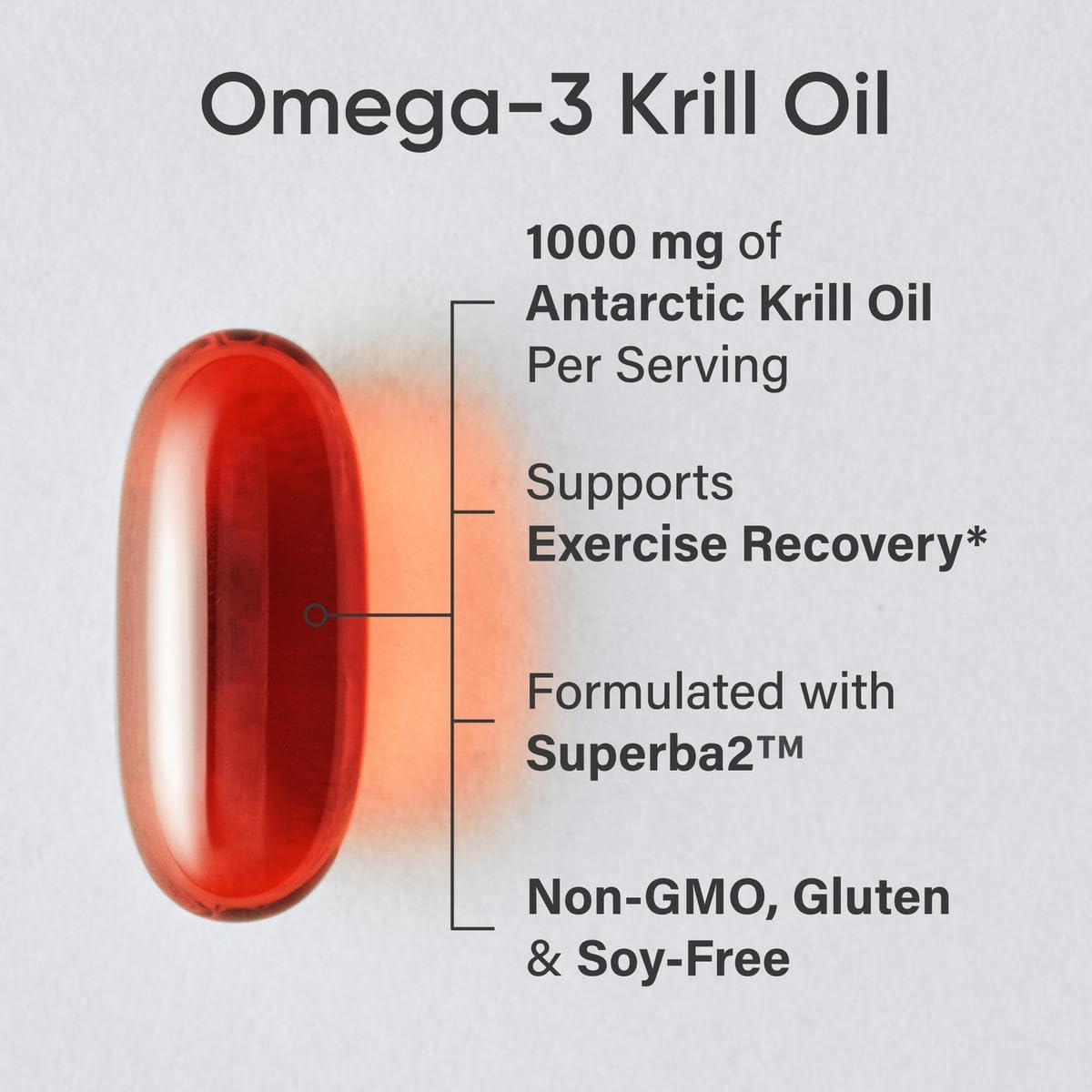 Sports Research® Omega-3 Krill Oil 1000mg - Pure Antarctic Superba Krill with Phospholipids, Choline & Astaxanthin - MSC Certified Sustainable · Non-GMO · Gluten Free - 60 Softgels Sports Research Au supplements