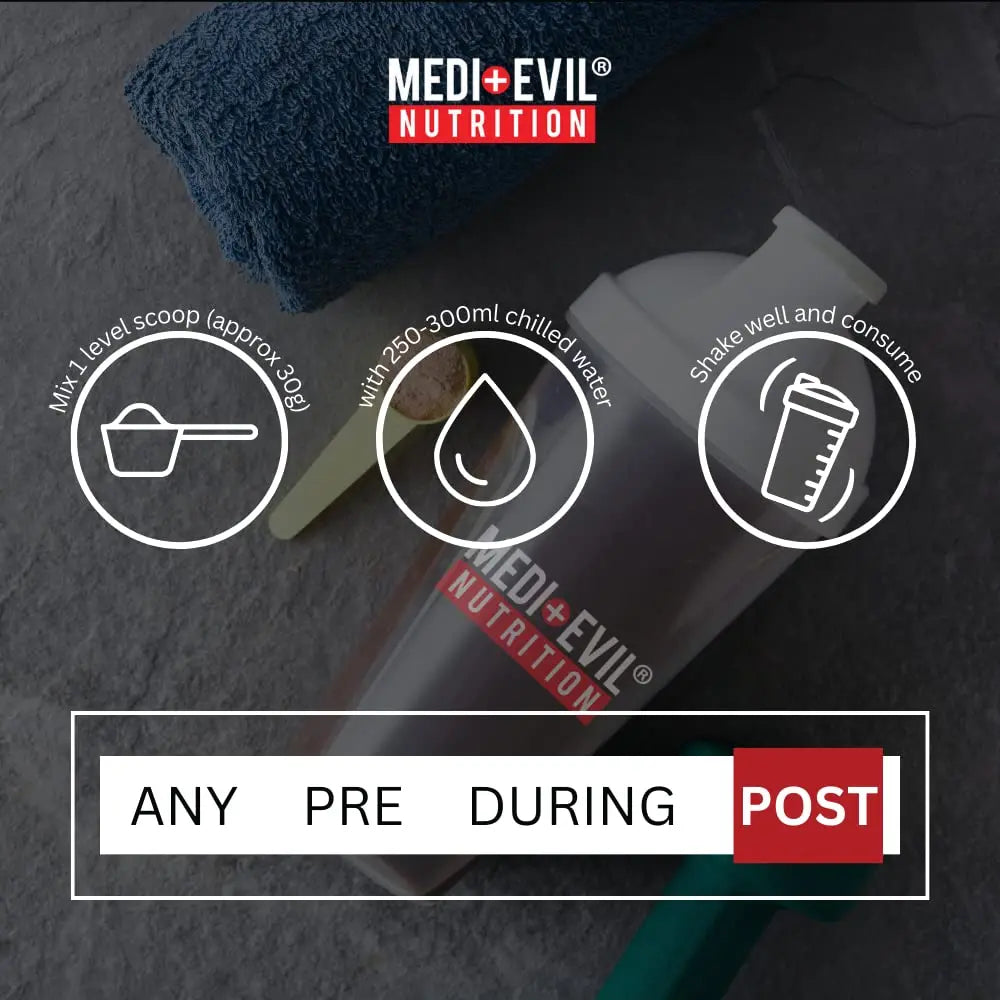 Medi-Evil Nutrition Whey Dynamic Protein, White Chocolate Flavour, 600g, 20 Servings Medi-Evil Au supplements
