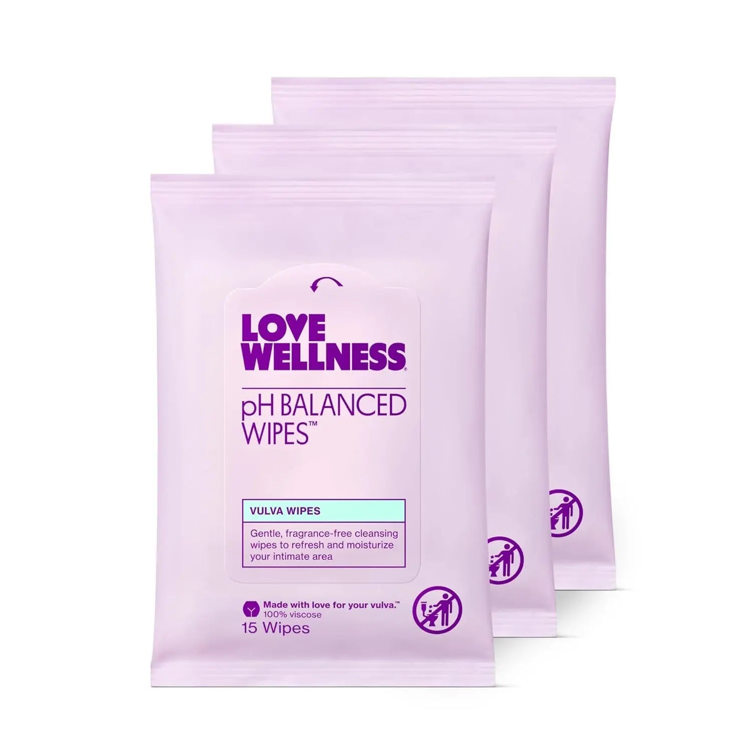 Love Wellness pH Balancing Wipes for Women | Fragrance-Free | Vulva Cleanser for Balanced pH, Intimate Health & Hygiene | Non-Irritating with Aloe Vera for Sensitive Skin | Travel Size | 3-Pack Love Wellness Au supplements