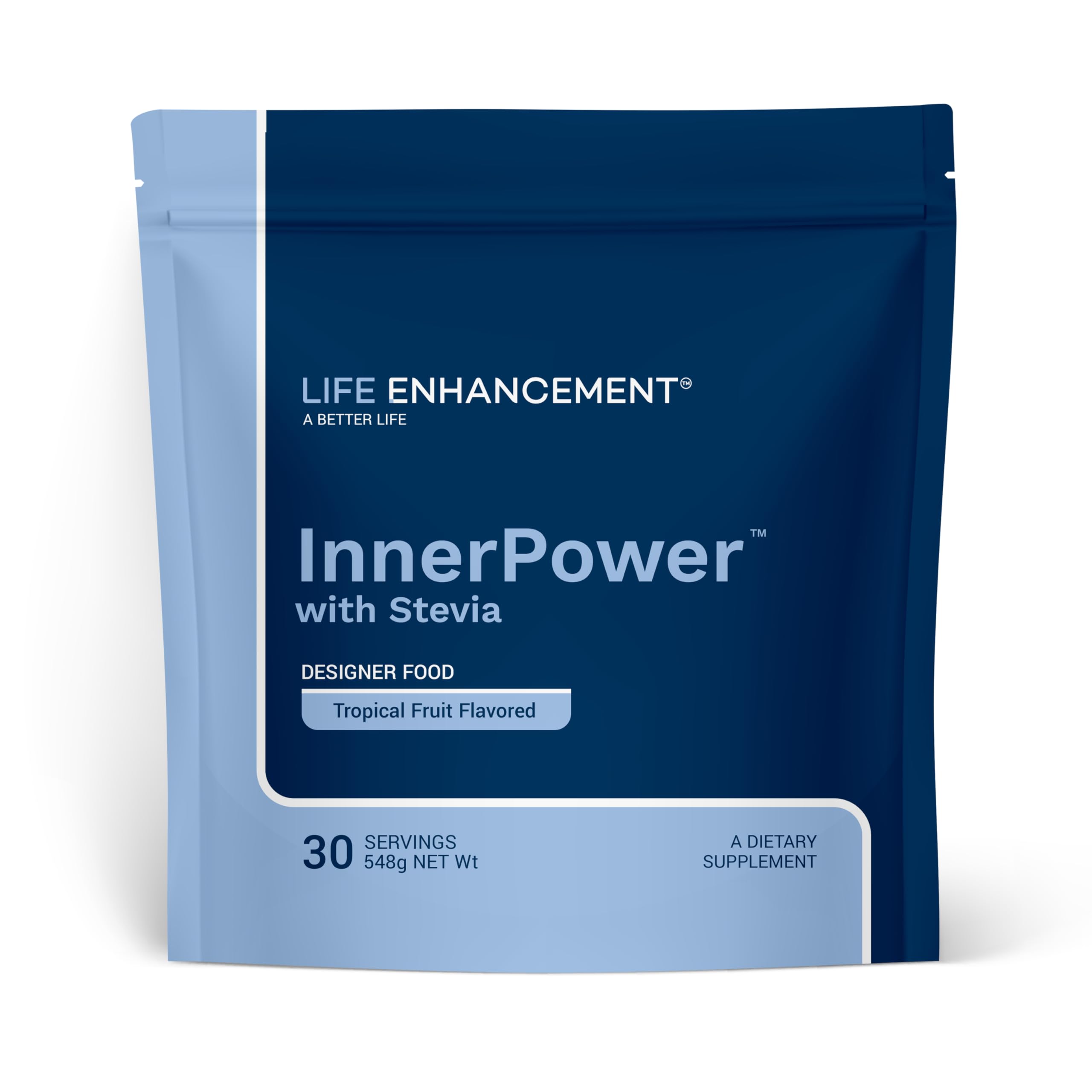 Life Enhancement InnerPower with Stevia |Amino Acids, B Vitamins, Choline, Folate, Minerals, and More | 30 Servings Life Enhancement Au supplements