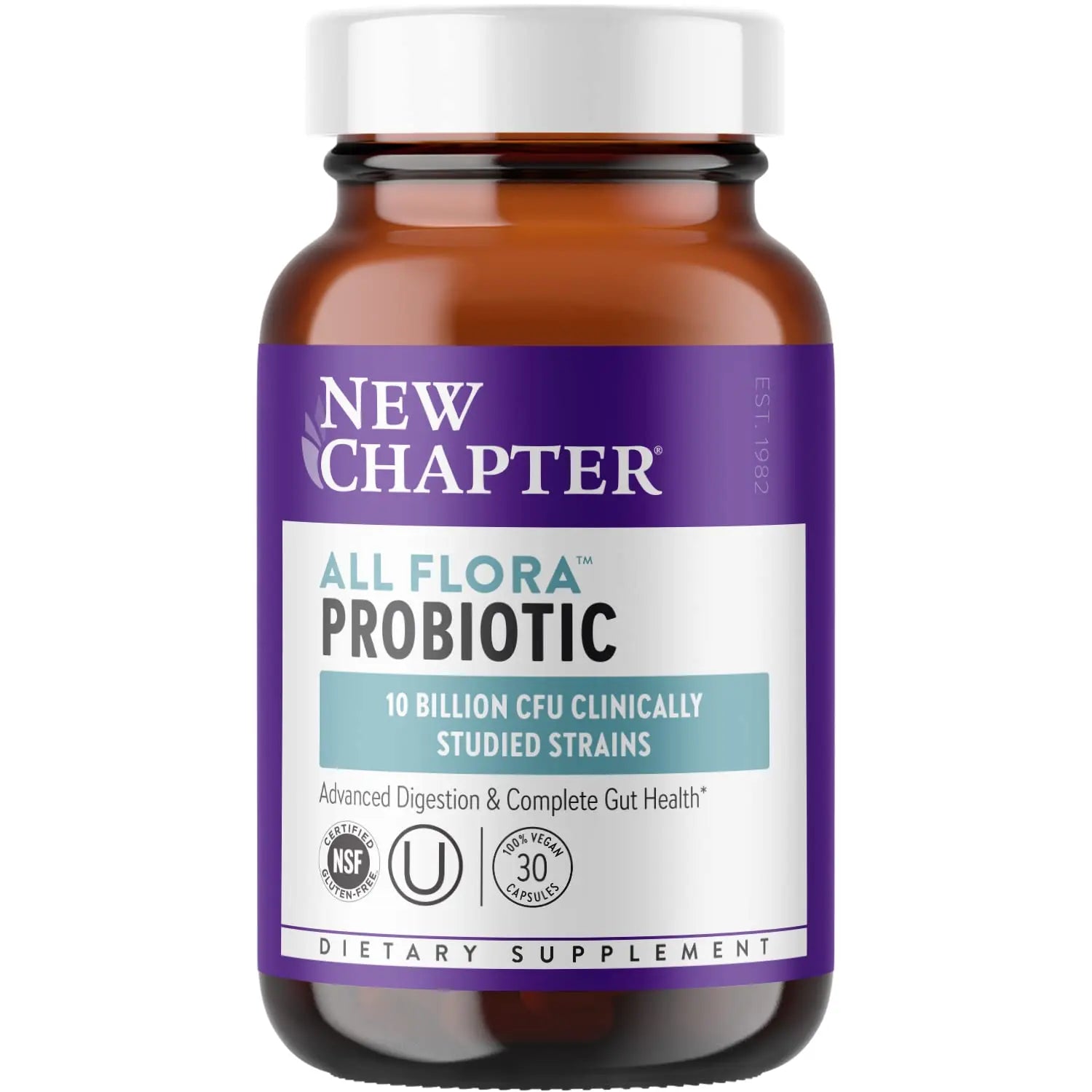 New Chapter Probiotic All-Flora - 30 ct (1 Month Supply) for Advanced Digestion New Chapter Au supplements