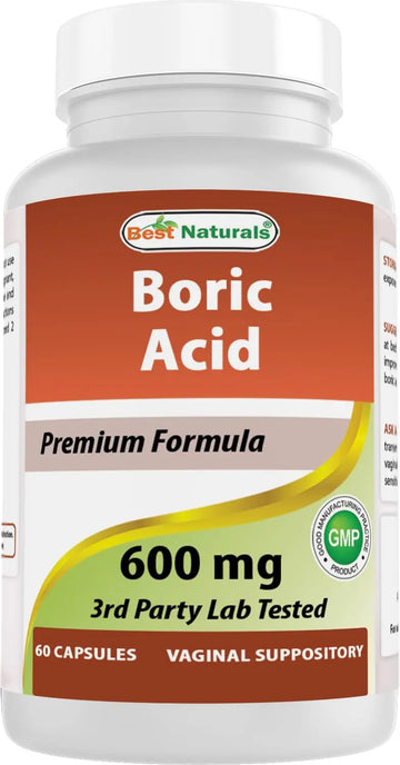 Best Naturals Boric Acid Vaginal Suppositories - Made in USA - USP Medical Grade Fine Powder, Easy Dissolve, Third Party Tested - 60 Count Best Naturals Au supplements