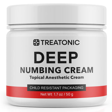 Treatonic Maximum Strength Numbing Cream: Numbing Cream for Discomfort, Burn, Itch & Pain Relief - Fast-Acting, Soothing Topical Anesthetic with Menthol & Emu Oil for Hemorrhoid Treatment – 1.7oz Treatonic Au supplements