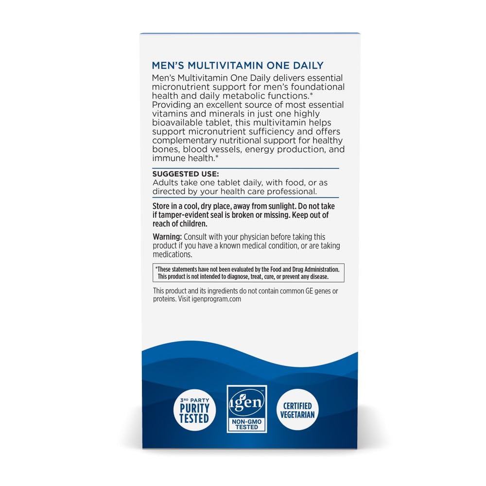 Nordic Naturals Men’s Multivitamin One Daily - Bone, Energy, & Blood-Vessel Support - Immunity Supplement - 20 Essential Nutrients - 30 Tablets - 30 Servings Nordic Naturals Au supplements