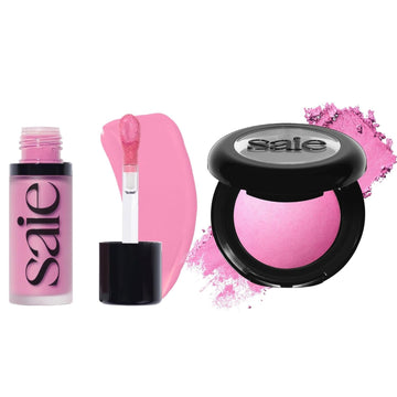 Saie Cheek Flush Duo - Dew Liquid Blush (.40 oz, Baby), SuperSuede Baked Powder Blush (.01 oz, Bella) - Layerable, Skin-Nourishing Blushes for a Seamless Radiant Finish Saie Au supplements